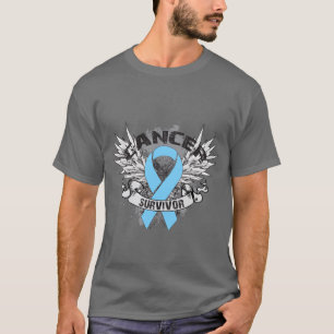 Camiseta Sobrevivente voado Grunge do cancro da próstata d