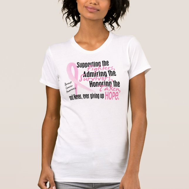 Camiseta Sobreviventes dos lutadores tomados a fita do rosa (Frente)