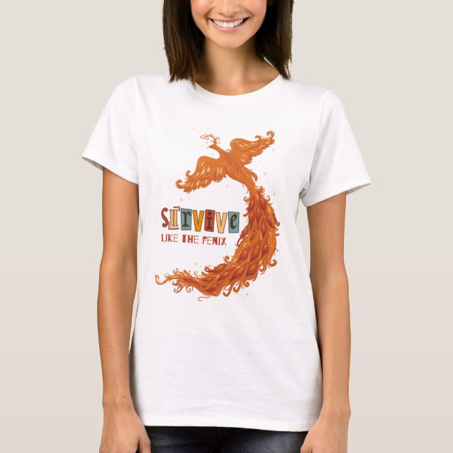 CAMISETA SOBREVIVER COMO A FÊNIX (Frente)