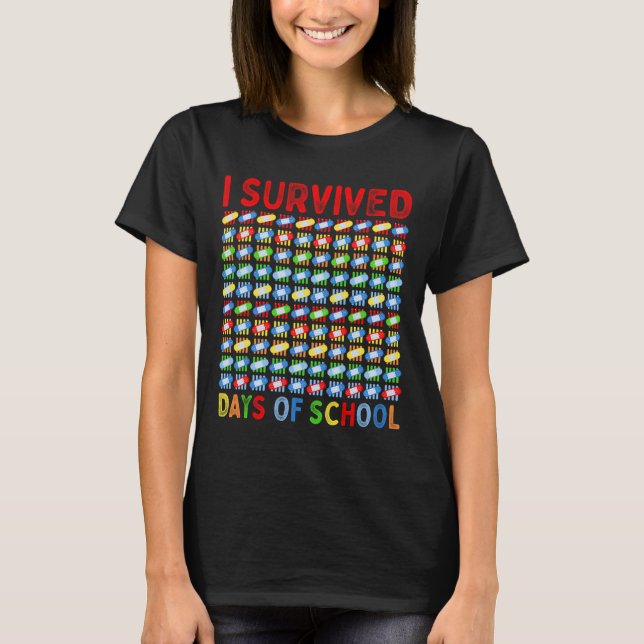 Camiseta Sobreviveram 100 Dias De Ajuda De Banda A Professo (Frente)