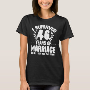 Camiseta Sobreviveram 46 anos de Casais Casamentos 46.º Ann