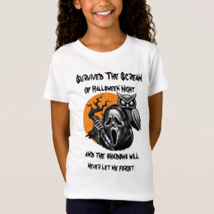 Camiseta Sobreviveu Ao Gritar Da Noite De Halloween
