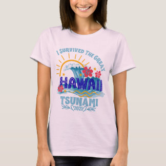 Camiseta Sobreviveu ao tsunami - Vacinação no Havaí em 2025
