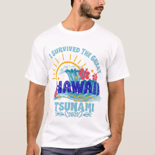 Camiseta Sobreviveu ao tsunami - Vacinação no Havaí em 2025