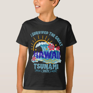 Camiseta Sobreviveu ao tsunami - Vacinação no Havaí em 2025