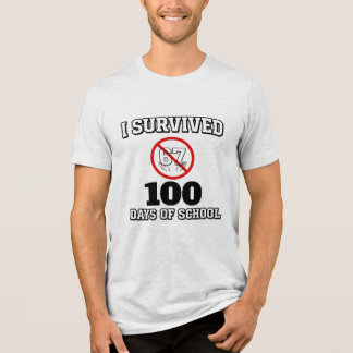Camiseta Sobrevivi 100 Dias de Aula (Não 67) Engraçado
