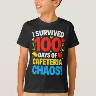 Camiseta Sobrevivi 100 Dias de Caos na Cafeteria, Escola Di