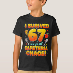 Camiseta Sobrevivi 67 Dias De Caos Na Cafeteria 6 7 Meme Al