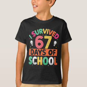 Camiseta Sobrevivi 67 Dias De Escola Bruh Alunos Seis Sete
