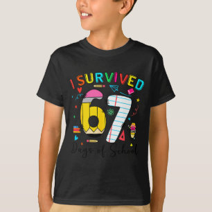 Camiseta Sobrevivi 67 Dias De Escola Meme Divertido Six Sev