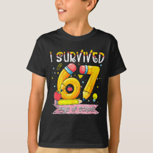 Camiseta Sobrevivi 67 Dias De Professor Aluno Seis S