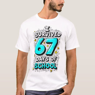Camiseta Sobrevivi 67 Dias De Professores Alunos Diversão N