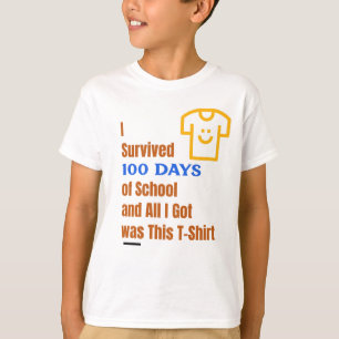 Camiseta Sobrevivi a 100 dias de escola