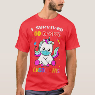 Camiseta Sobrevivi a 100 dias de escola mascarados.