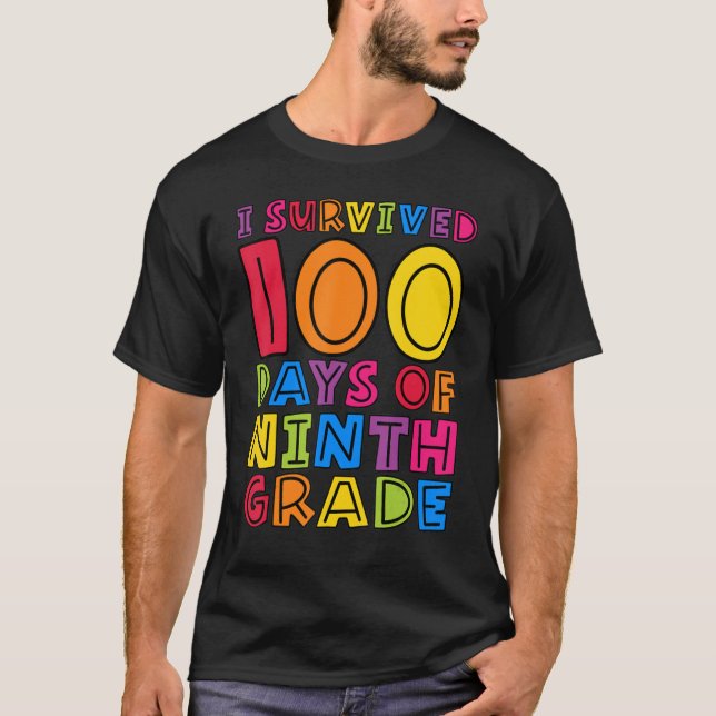 Camiseta Sobrevivi a 100 dias de professores do 9º ano (Frente)