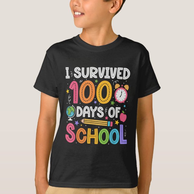 Camiseta Sobrevivi A 100 Dias De Professores Estudantes 10 (Frente)