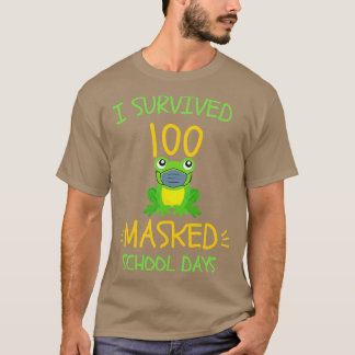 Camiseta Sobrevivi a 100 Dias Escolares Mascarados amante d
