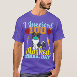 Camiseta Sobrevivi a 100 Dias Escolares Mascarados Amante d
