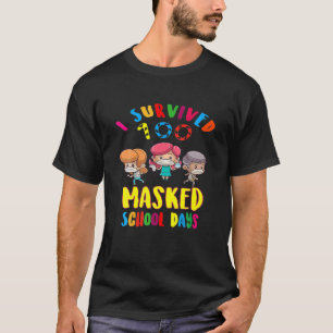 Camiseta Sobrevivi A 100 Dias Escolares Mascarados Em Sc