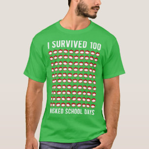 Camiseta Sobrevivi a 100 Dias Escolares Mascarados V