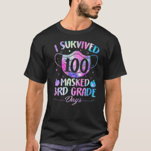 Camiseta Sobrevivi a 100 Dias mascarados do 3º ano Feliz 10
