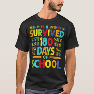 Camiseta Sobrevivi A 180 Dias De Escola No Último Dia Da Es