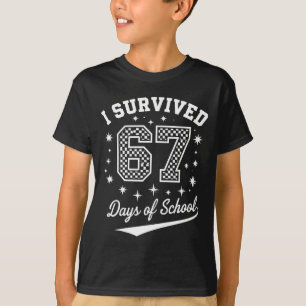Camiseta Sobrevivi a 67 Dias de Aula Aluno Professor Engraç