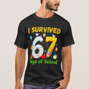 Camiseta Sobrevivi a 67 Dias de Aula Meme Divertido Profess
