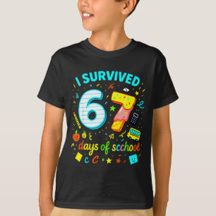 Camiseta Sobrevivi a 67 Dias de Aula Meme Divertido Profess