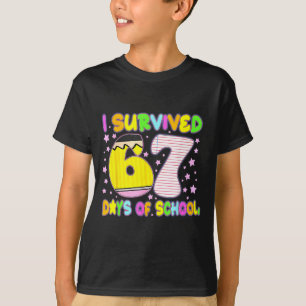 Camiseta Sobrevivi a 67 Dias de Aula Meme Divertido Profess