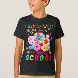 Camiseta Sobrevivi a 67 Dias de Doces Escolares Engraçado 6