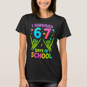 Camiseta Sobrevivi a 67 Dias de Escola Piada Meme Professor