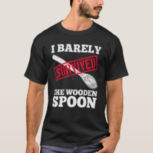 Camiseta Sobrevivi À Colher De Madeira Engraçado Adulto Hum