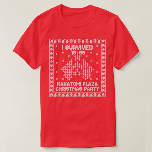 Camiseta Sobrevivi à festa de Natal de Nakatomi Plaza de 19 (Frente do Design)