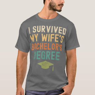 Camiseta Sobrevivi à graduação de solteiro da minha esposa