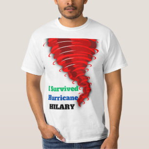 Camiseta sobrevivi à hillary do furacão