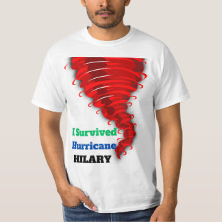 Camiseta sobrevivi à hillary do furacão
