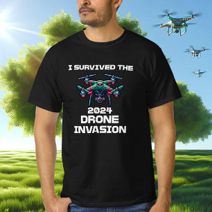 Camiseta Sobrevivi à Invasão de Drones de 2024