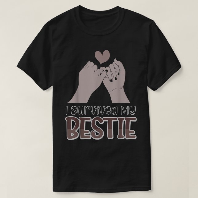 Camiseta Sobrevivi À Minha Bestie 1225 (Frente do Design)