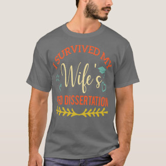 Camiseta Sobrevivi à minha dissertação Wifex27s Engraçado F