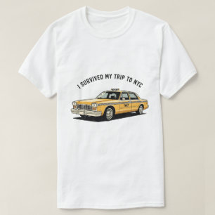 Camiseta Sobrevivi à Minha Viagem para NYC Táxi Gráfico Eng