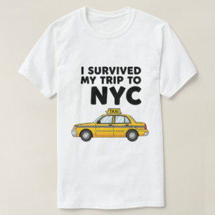 Camiseta Sobrevivi à Minha Viagem para NYC Táxi Gráfico Eng