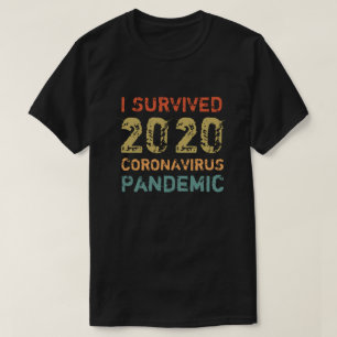 Camiseta Sobrevivi à Pandemia de Coronavírus 2020