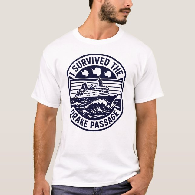 Camiseta Sobrevivi à Passagem de Drake Antártida (Frente)