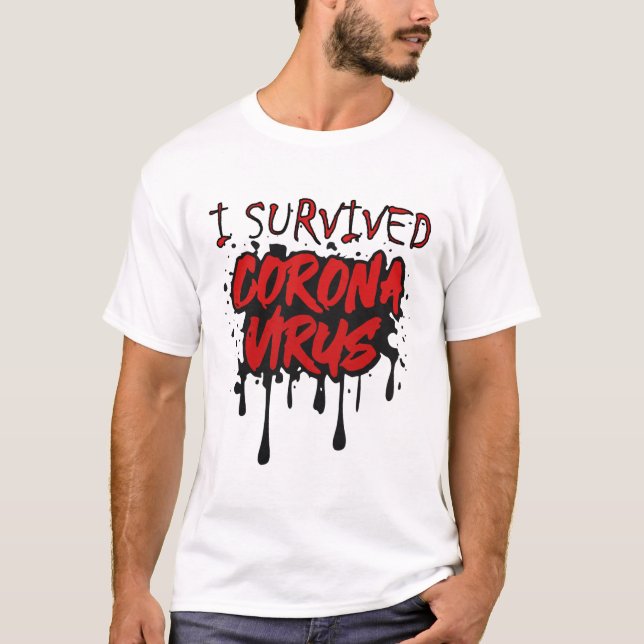 Camiseta sobrevivi ao coronavírus (Frente)