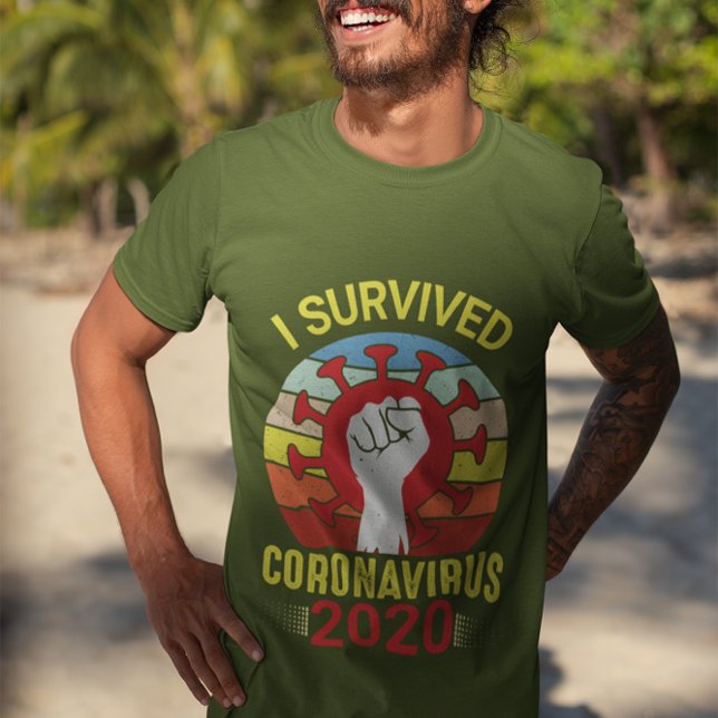 Camiseta Sobrevivi ao Coronavírus TSirt (Criador carregado)