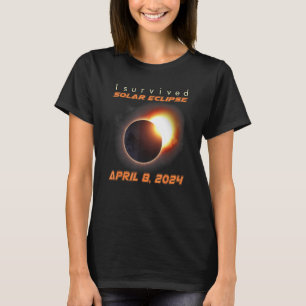 Camiseta Sobrevivi ao Eclipse Solar Total 2024