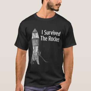 Camiseta Sobrevivi ao Foguete Roupa Divertida