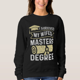 Camiseta Sobrevivi ao grau de Mestrado 7 da minha esposa
