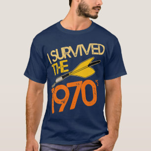 Camiseta Sobrevivi ao jogo de mísseis Jarts dos anos 70